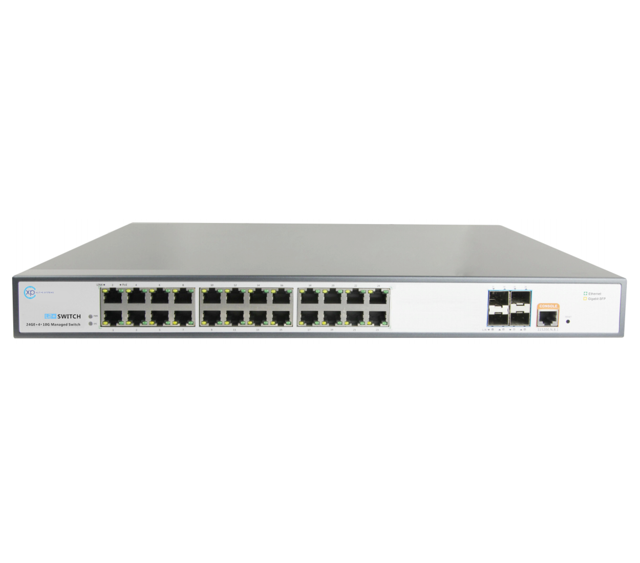 24 port 10/100/1000T + 4 port 10G SFP+ L2+ Y...