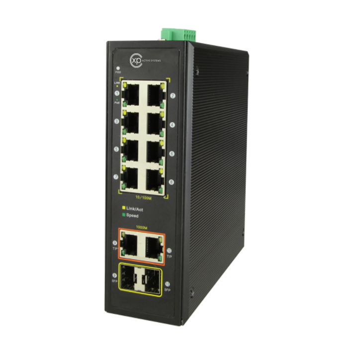 8 port 10/100 PoE + 2 Gigabit Combo Yönetile...