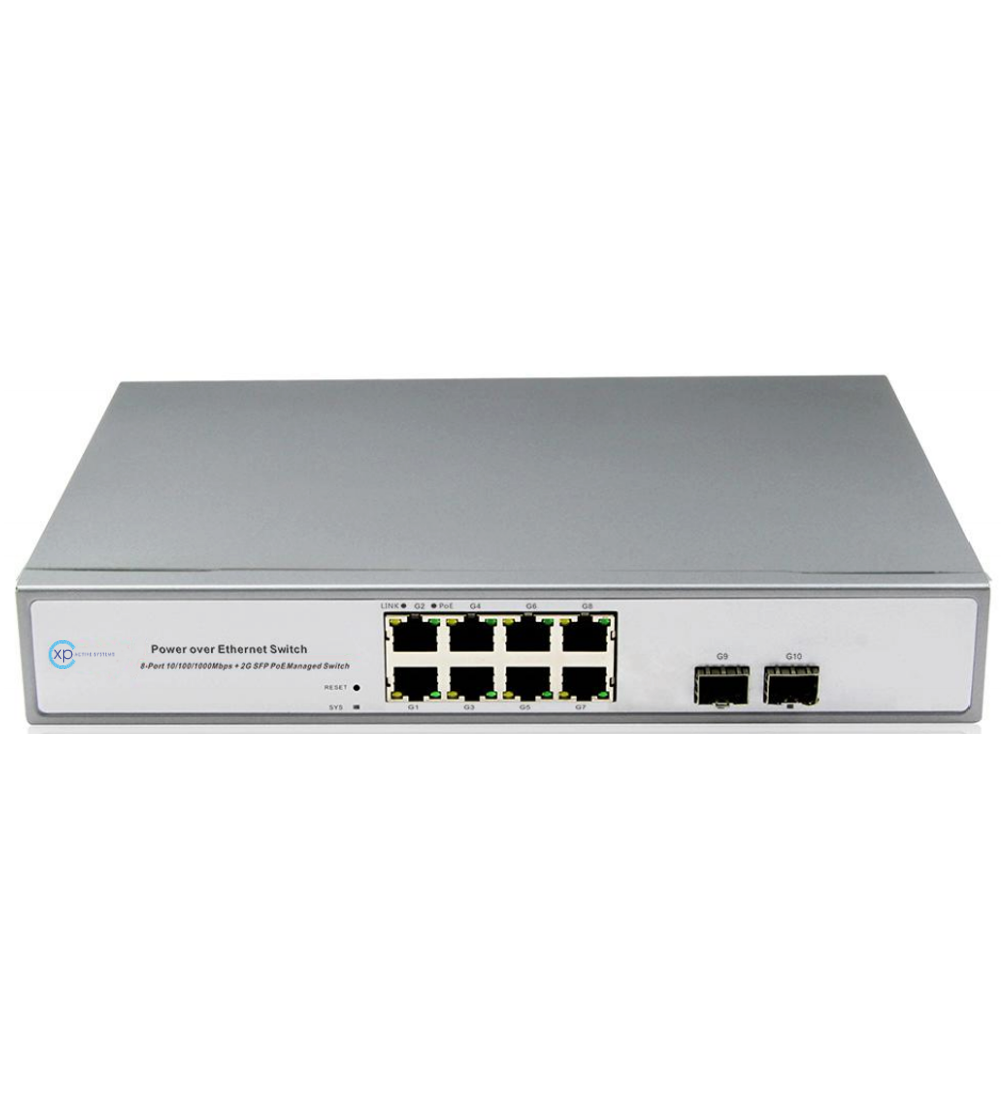  8 Port 10/100/1000 PoE + 2 Port 100/1000 SF...