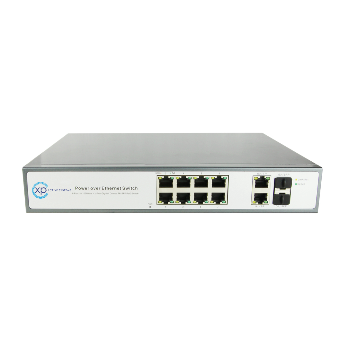 8 Port 10/100 PoE + 2 Gigabit Combo Yönetile...