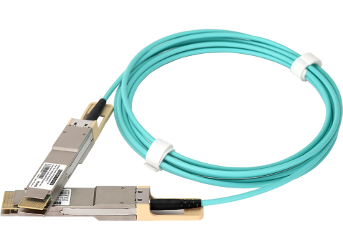 400 GBPS AOC Cable 1-30 m,  QSFP-DD to one Q...