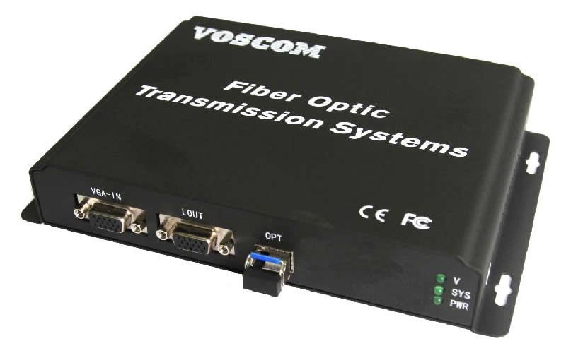 1 Kanal VGA Fiber Transmitter & Receiver Ext...
