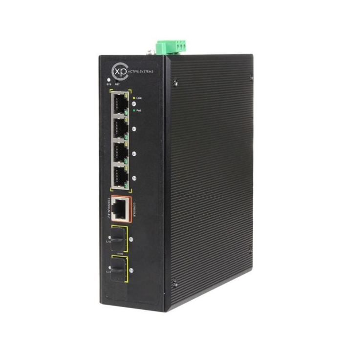 4 port 10/100/1000 PoE + 2 port 100/1000 SFP...