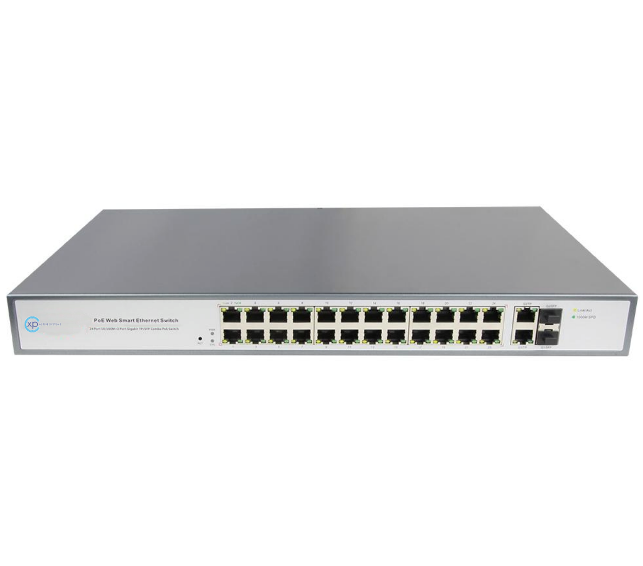 24 port 10/100 PoE + 2 Gigabit Combo L2 Smar...