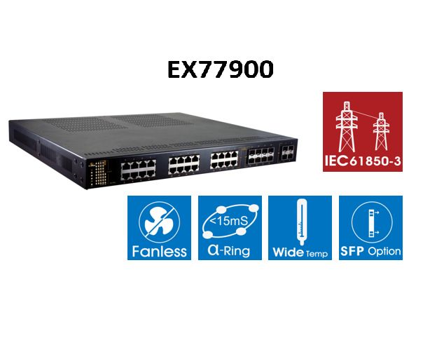 EX77000 SERİSİ Hardened 24-port 10/100BASE-T...