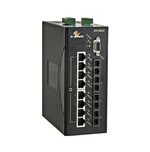 EX78000 Serisi 10-port 10/100BASE (8 x PoE) ...